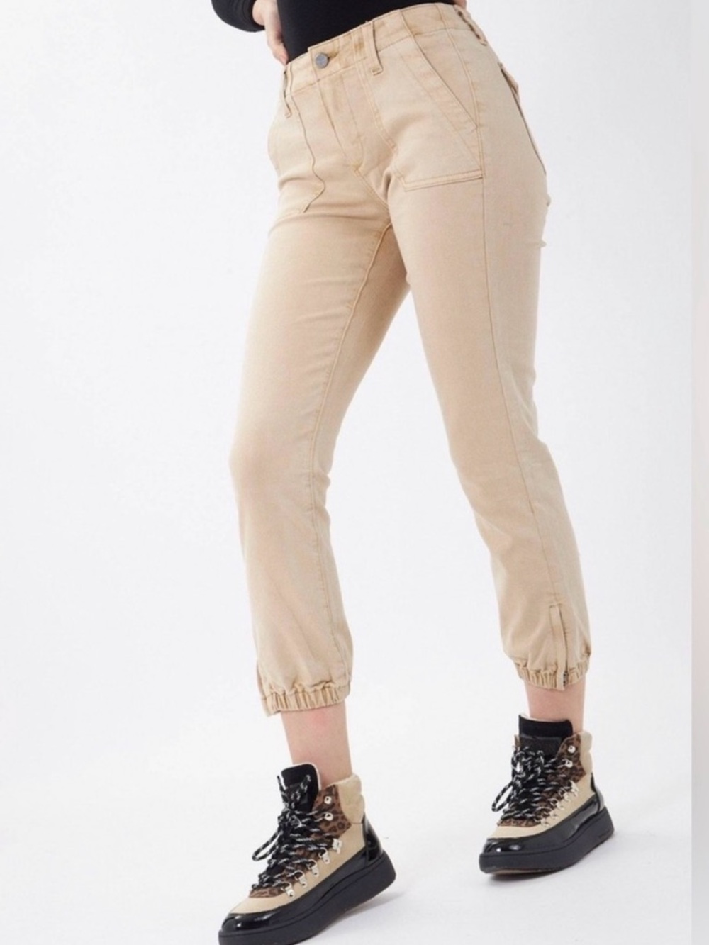 Paige Cargo Stretchy Jeans Sz 29